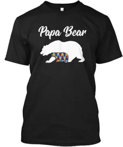 autism Papa T-Shirt Made in the USA Size S to 5XL