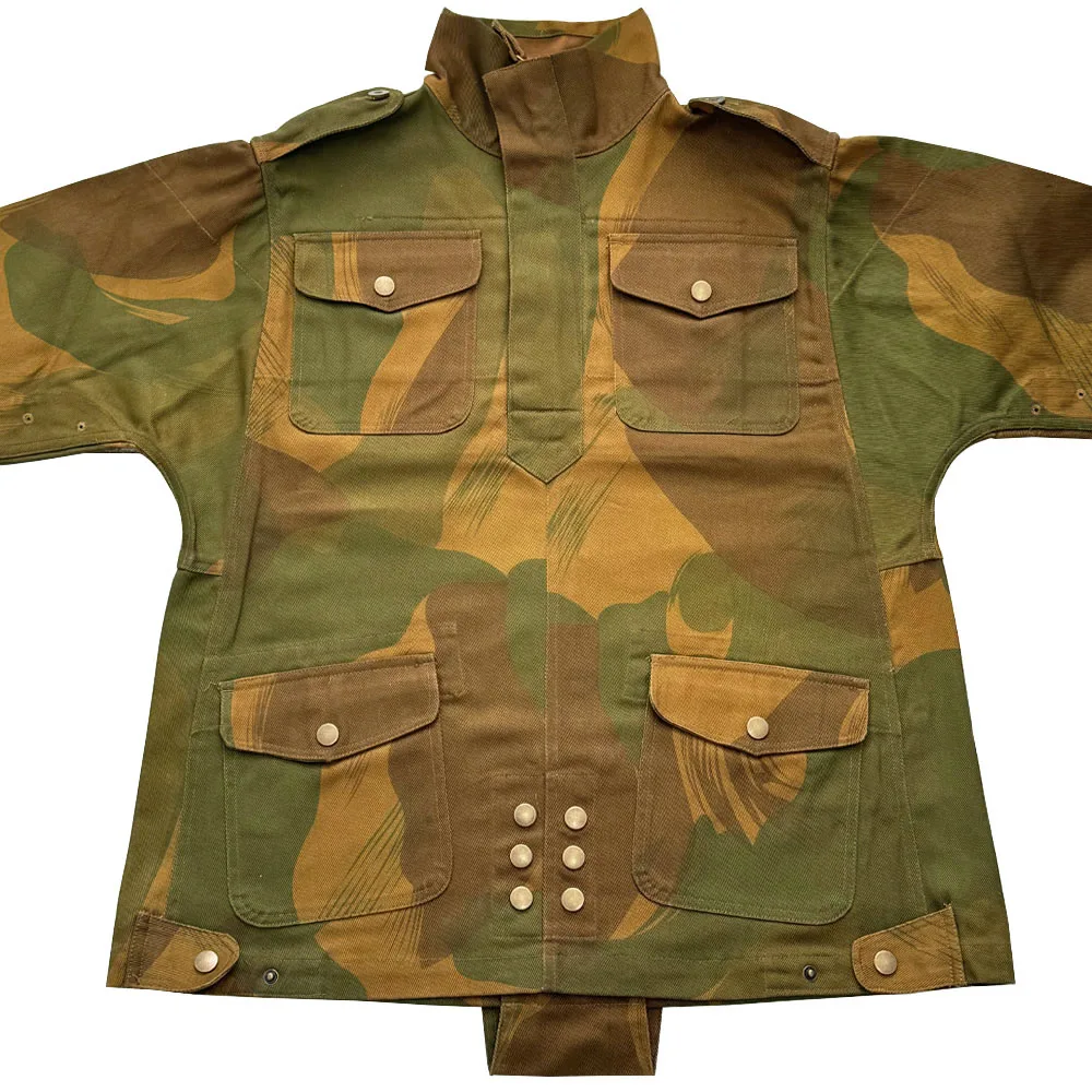 WWII WW2 UK Paratrooper Smock Denison Version 1944 Early Stage Retro Jacket, WW2 Camo Shirt, koszulka ochronna — zdjęcie 3