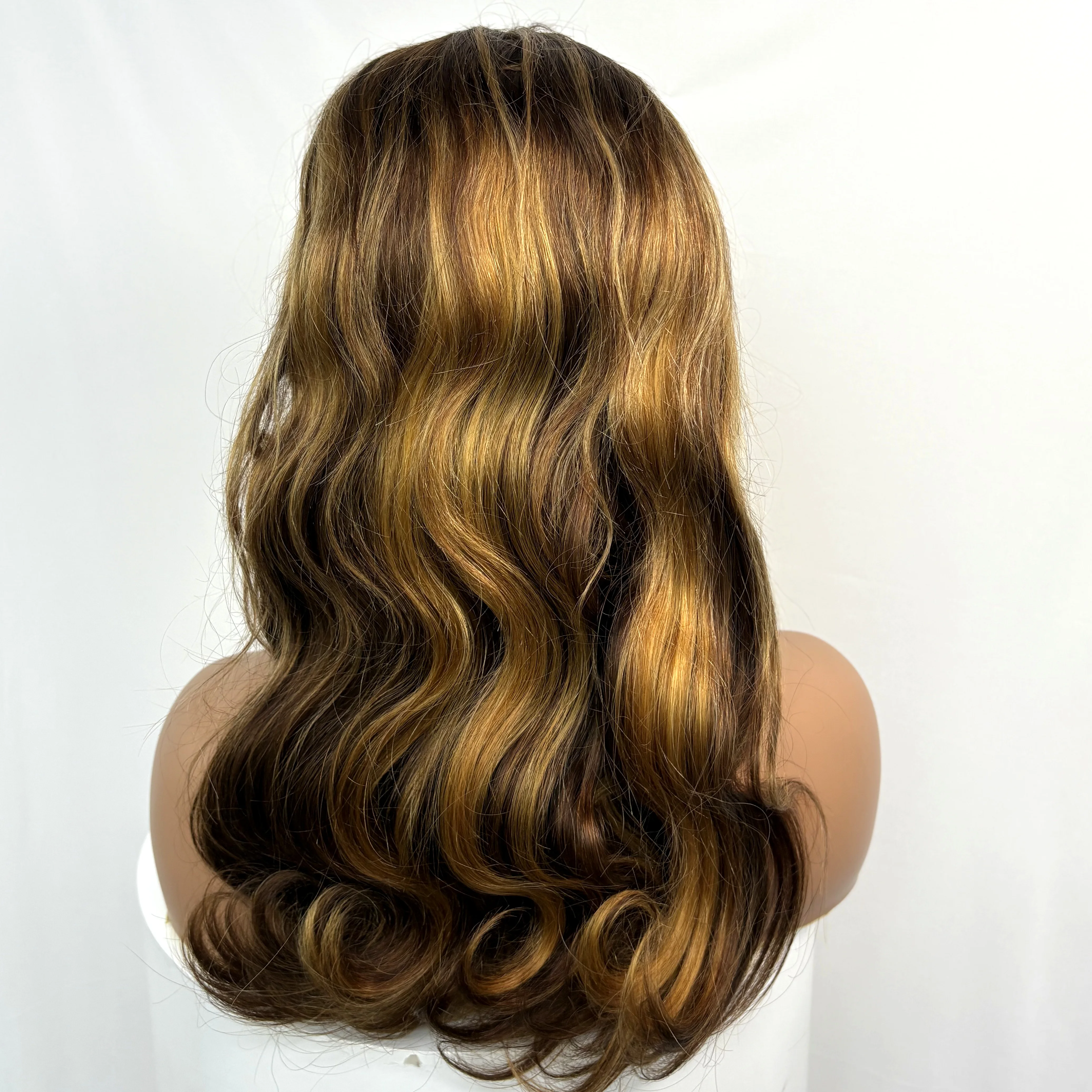 250% Dichtheid 4/350 Gember Oranje Body Wave Haarwerk van Echt Haar 18 inch 13x4 Transparante Kant Voorkant Losse Golf Haarwerken voor Zwarte Vrouwen