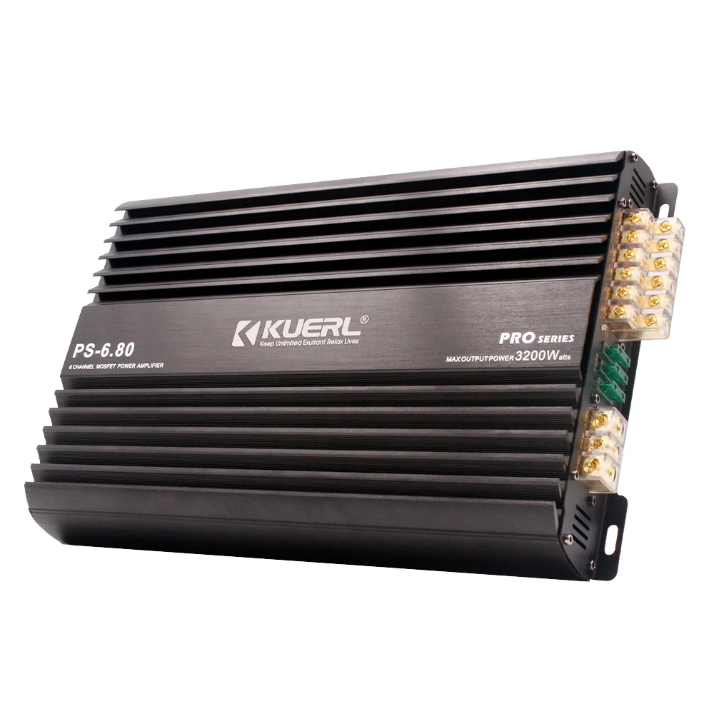 New Class AB Car Audio Power Amplifier Professional 80W*6 Full Range  6 Channel Car Amplifier
