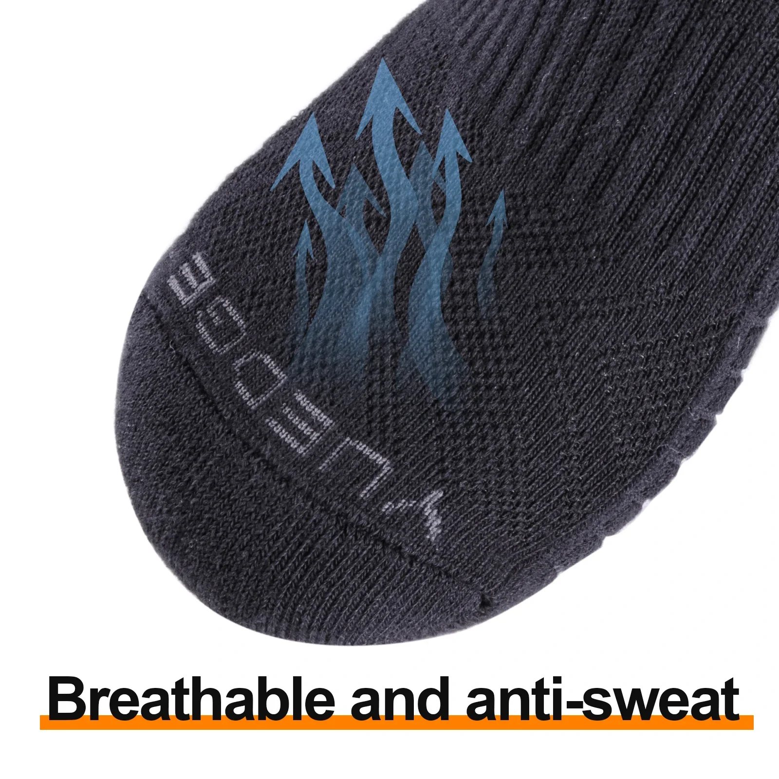 YUEDGE Cushioned Breathable Crew Socks for Men, Athletic Socks, Running Calf Socks, Performance, 5 Pairs