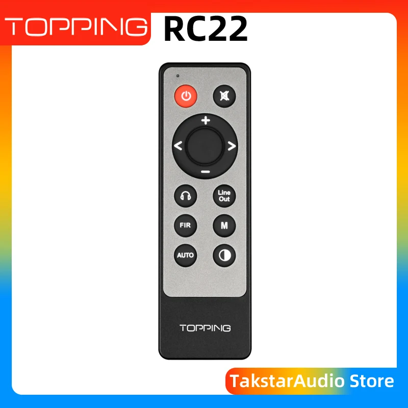 Topping RC22 Remote control all aluminum shell for E30/EX5/E50/D30Pro/D50/D50s/D70/D70s/D90/D90SE/DX3 Pro/DX3Pro/DX7 Pro/DX7s