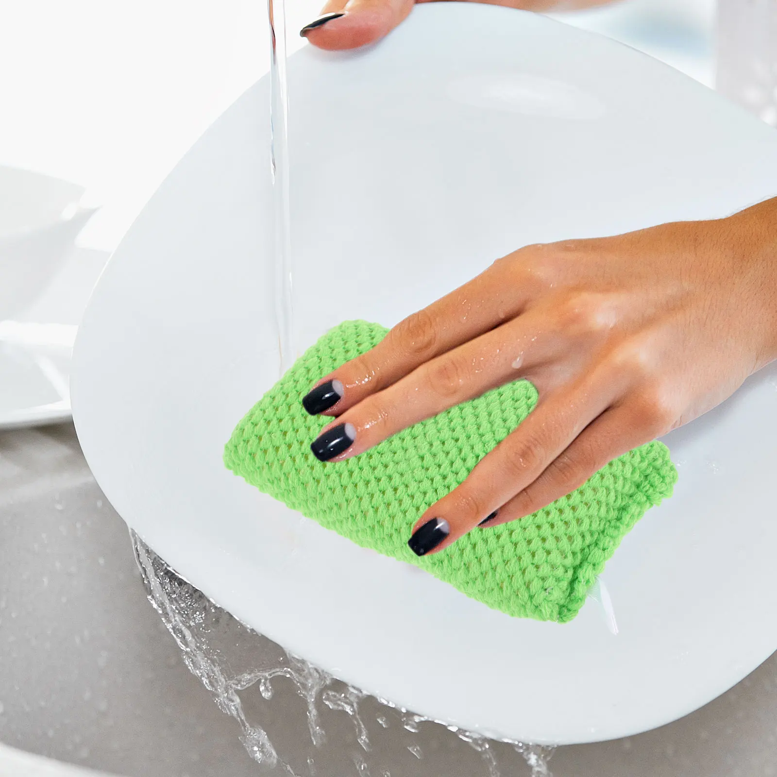 

Super Strong Dishwashing Sponge Pad Non Stick Kitchen Cleaning Cloth Scouring Pads for Dishes Appliances Sparkling Clean