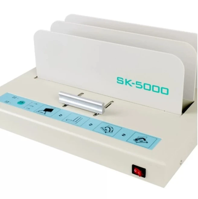 SK-5000 Hot Melt Binding Machine A4 500 Sheets Thermal Binder Office Automatic Glue Binding for Documents