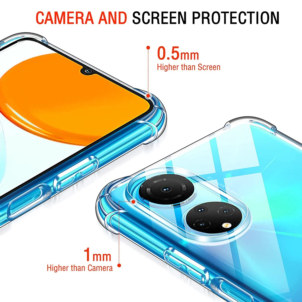 Luxury Crystal Clear Silicone Soft Case For Huawei Honor 70 60 50 SE 30 30S X9 X8 X7 X30 X20 X10 10X 9X Pro Lite Shockproof Caso