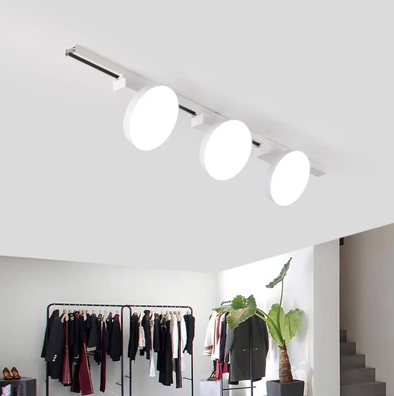 LED Track Lights Spotlights 12/18/24/36W Rails Wall Lamp Lighting Fixture Clothing Shop Store Home Living Room 220V