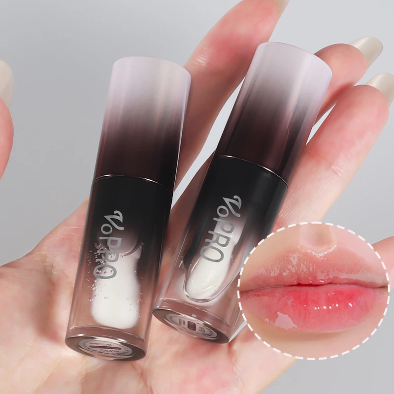 Óleo de essência de brilho labial hidratante - vitamina E, bálsamo labial hidratante e nutritivo, lábios hidratados macios de longa duração, não gordurosos e macios