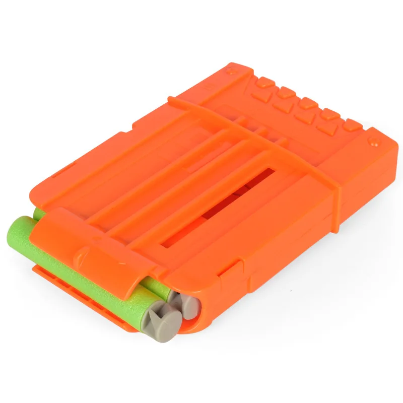 Orange Universal Reload Clip 6 Rounds for Nerf Magazine Darts Replacement Soft Bullet Toy Gun Accessories