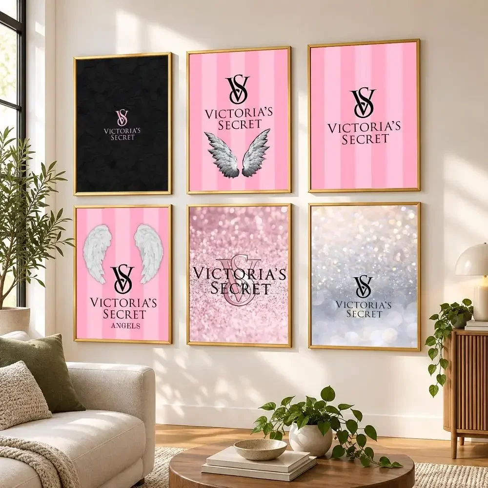 S-SeCret Fashion Luxury V-VictORias-S Poster HD art sticky wall waterproof home living room bedroom bar aesthetic decoration