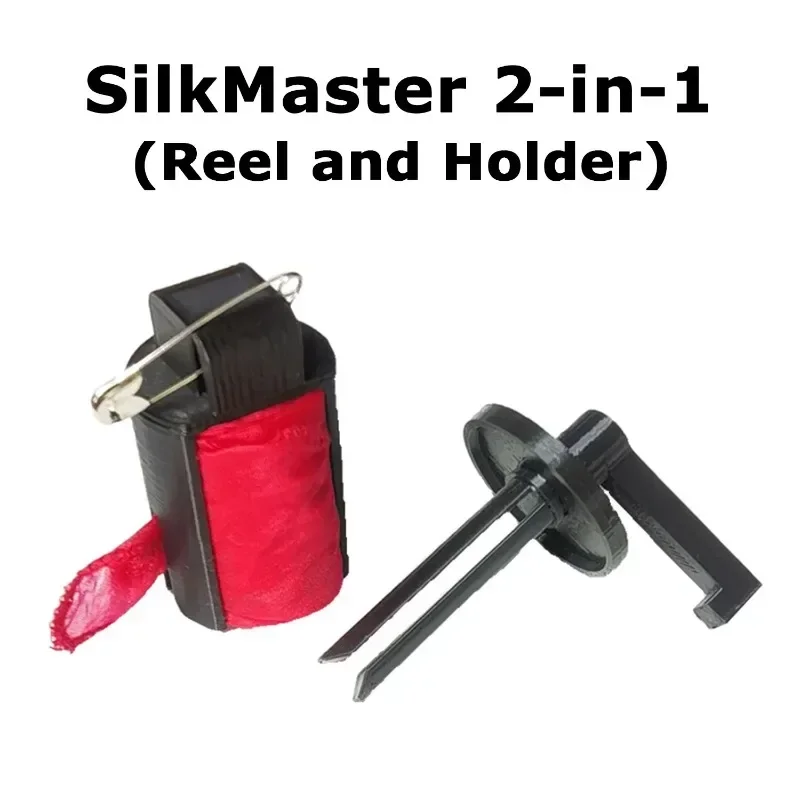 SilkMaster 2-in-1 (Reel and Holder,No Silk) Magic Tricks Roll Up The Silk Scarf Magic Accessories Magician Stage Gimmicks Props