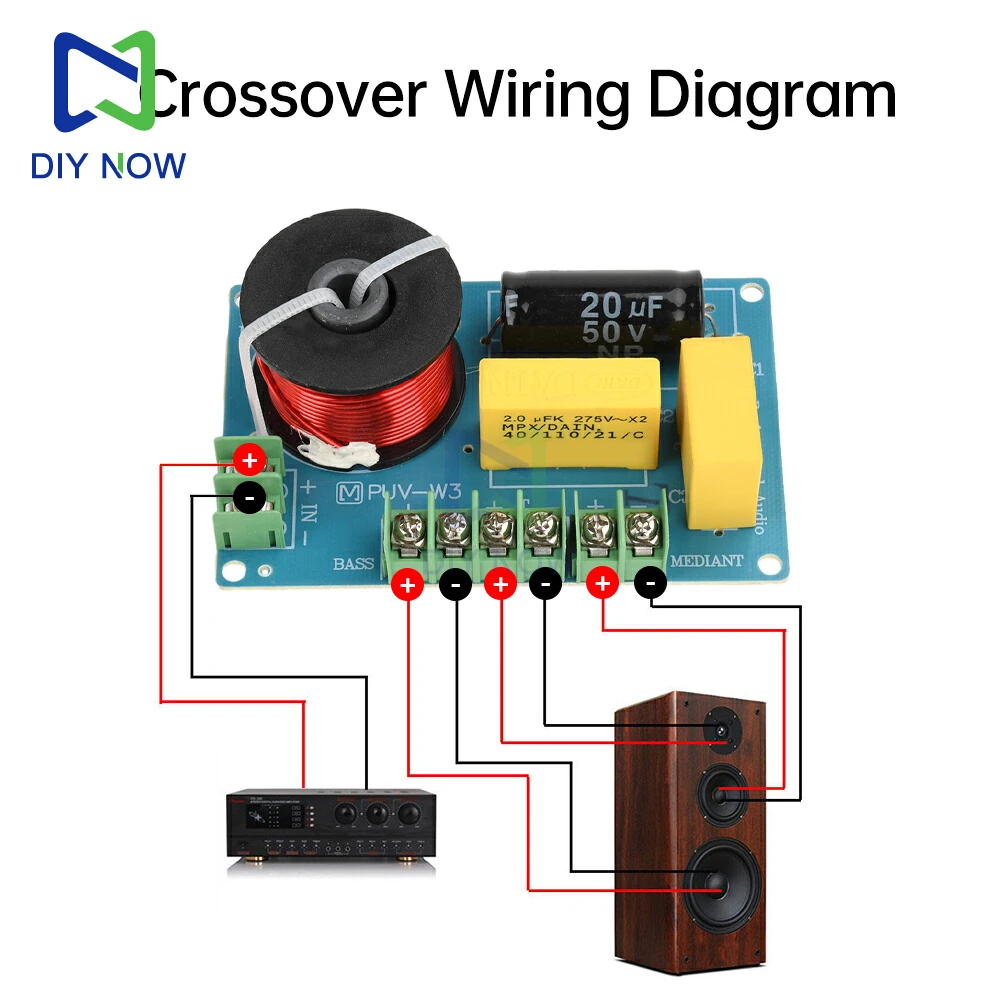 200W 3-way bookshelf speaker crossover HiFi high-fidelity high-mid low-mid three-way frequency division 800Hz~6000Hz