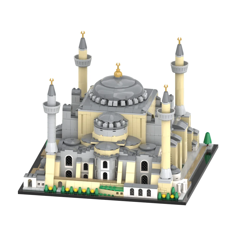 MOC Hagia Sophia Bouwstenen Model Türkiye Hagia Sophia Beroemde Architectuur Street View Bricks Montage Speelgoed Verjaardagscadeautjes