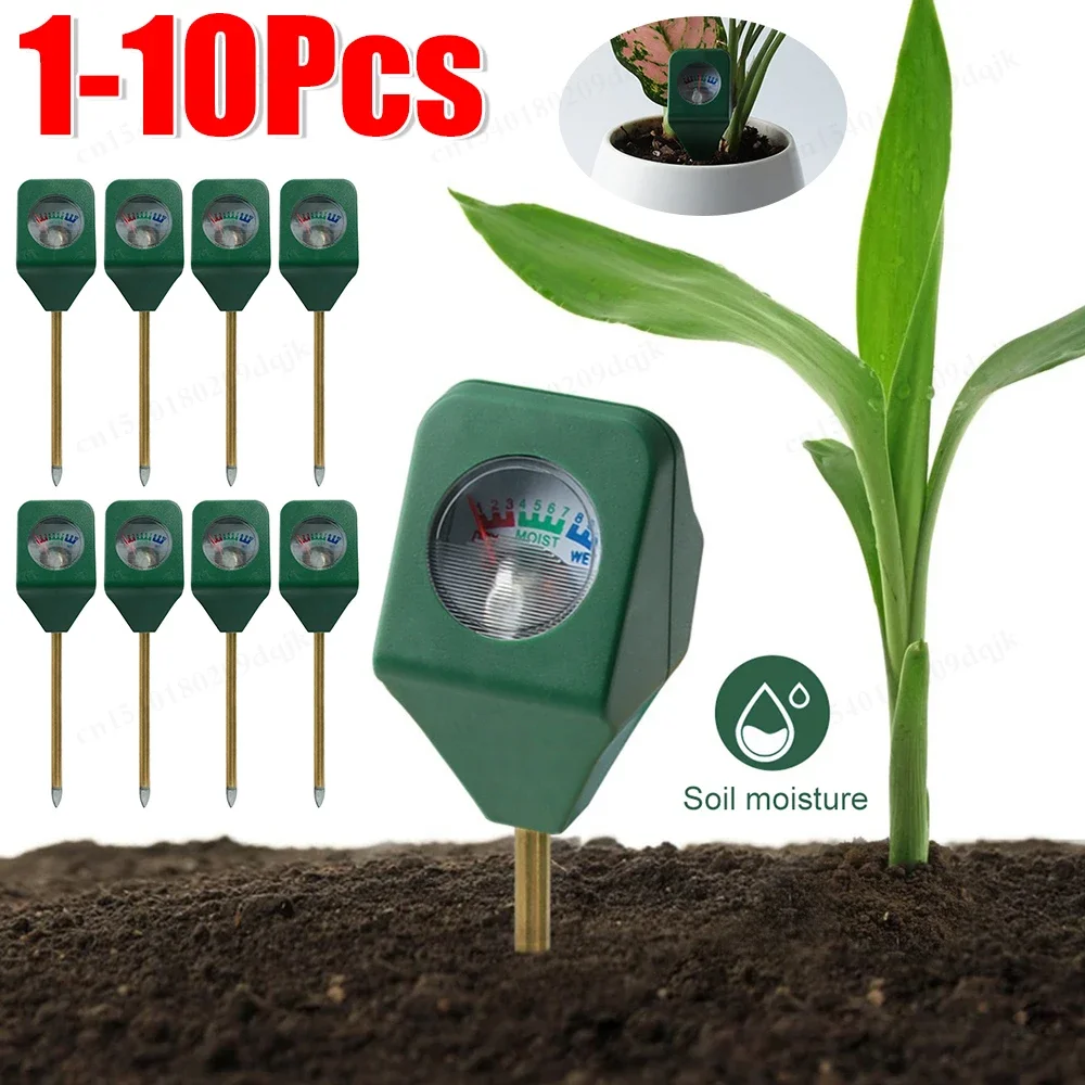 1-10 قطعة جهاز اختبار الرطوبة المحمول الصغير مقياس رطوبة التربة حديقة النبات زهرة داخلي بوعاء أداة كاشف التربة