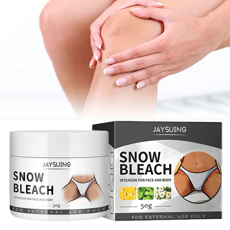 Snow Bleach Cream 50g Face Body Intimate Parts Whitening Bleaching Underarm Dark Spots Melanin Brightening Cream Skin Care