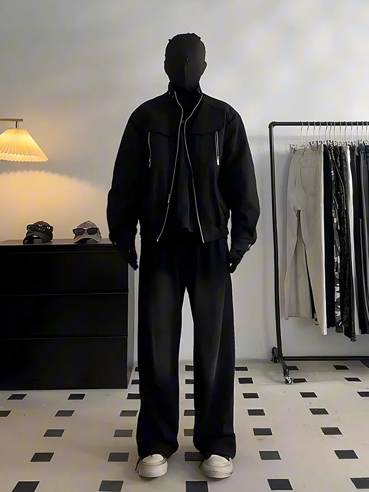 

Мужская куртка Bla Military Cloth Jaet, весна-осень, с воротником-стойкой, рабочая одежда, приталенный крой, из смесового хлопка, устойчивая к сминанию