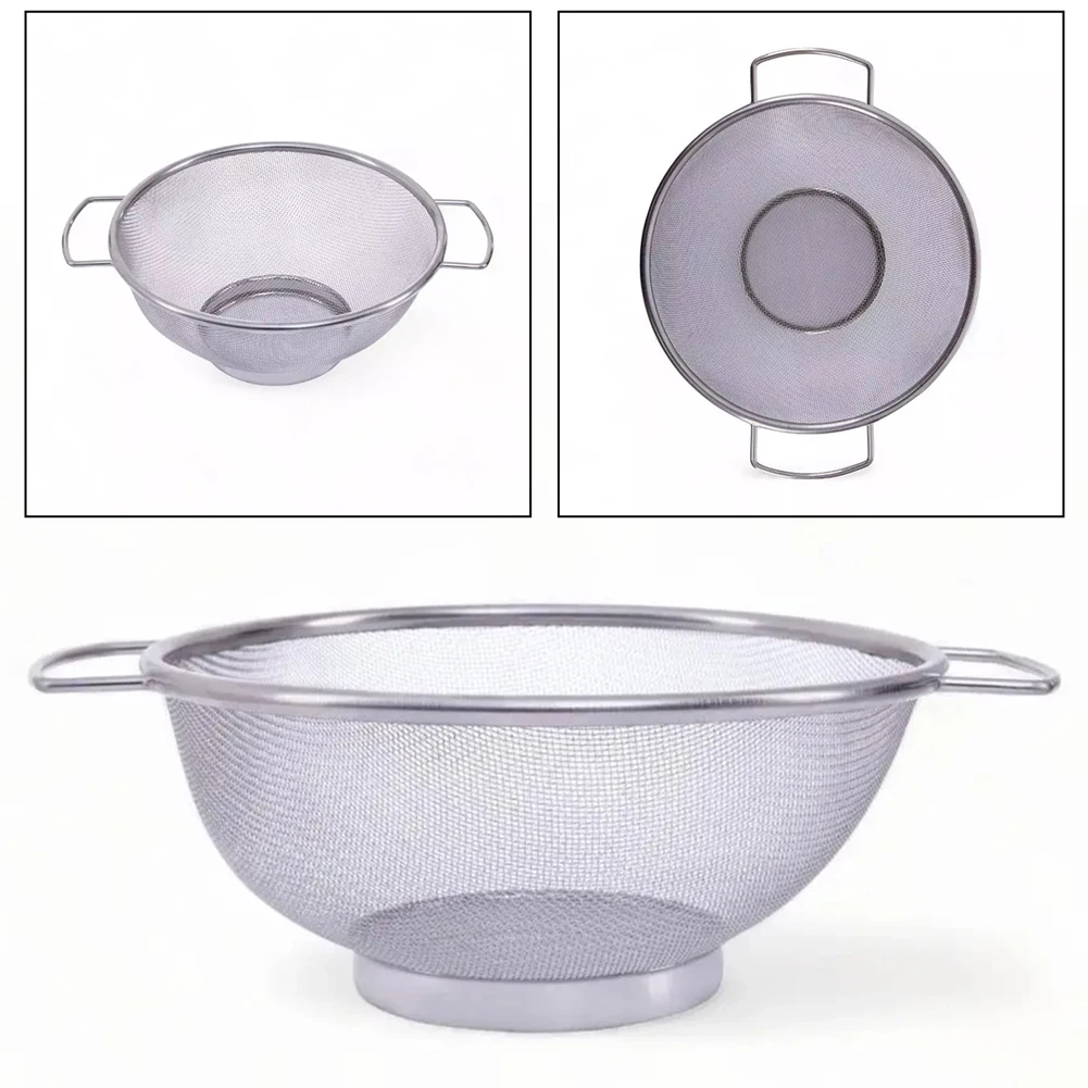 Sieve Stainless Steel Fine Mesh Sieve With Double Side Handles 20cm Diameter Versatile Kitchen Tool For Pasta Sifting Flour