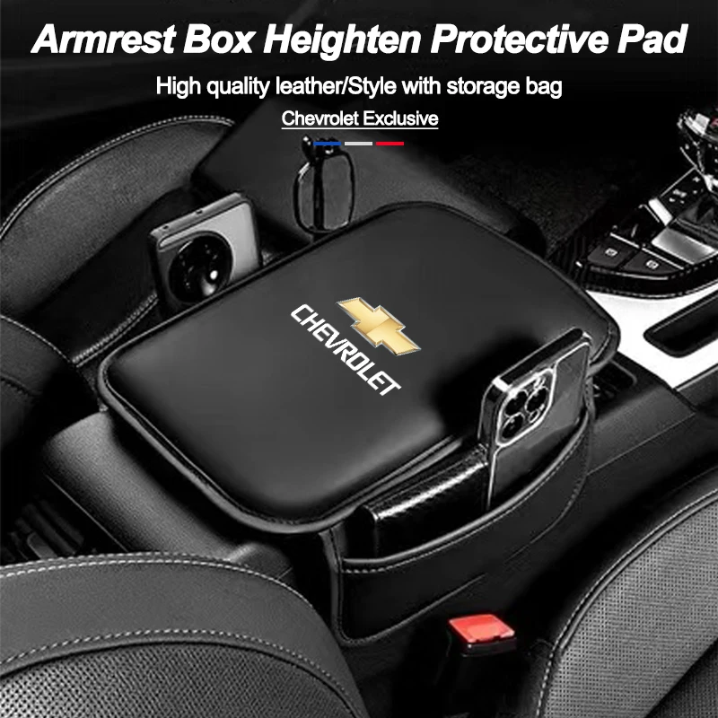 Almofada de Couro para Apoio de Braço Automotivo, Tapete de Apoio de Braço de Alta Qualidade para Chevrolet Cruze, Captiva, Sail, Corsa, Spark, Epica, Nubira