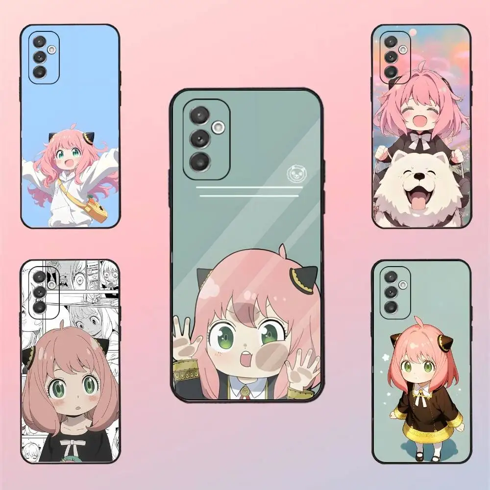 

S-Spy X Family Anya Forger Phone Case For Samsung S 25,24,23,22,30,21,10,9,Ultra,Plus,Lite,FE,4,5 G Black Soft Case