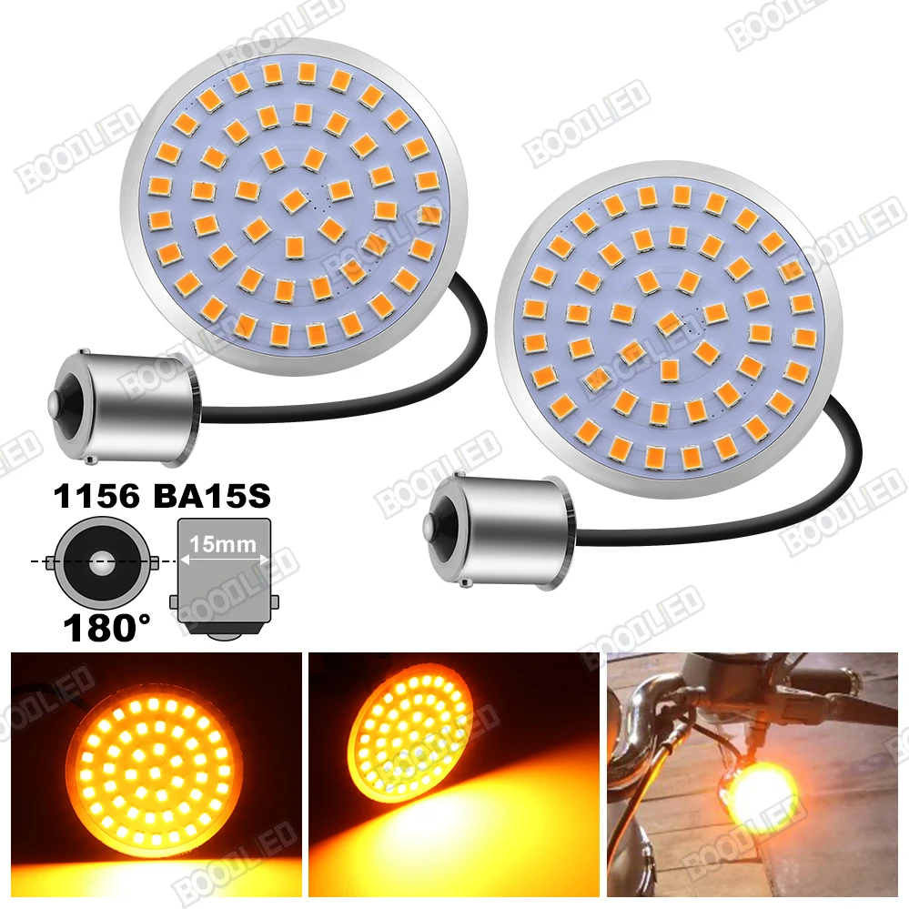 Luces LED para motocicleta harley 1157 1156, luces LED de señal de giro para Harley Davidson Touring Street Glide Road King.