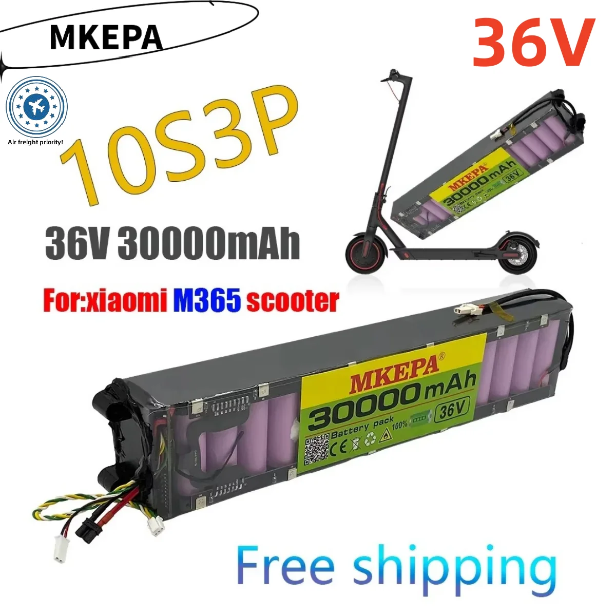 

Original 36V 30000mAh battery For Xiaomi M365 M356 Pro Special battery pack 36V Li-ion battery 30000mAh. For Xiaomi series.