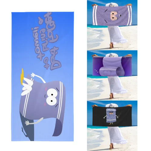 T-Towelie S-South-Park 맞춤형 스포츠 목욕 타월, 울트라 소프트 흡수성, 빠른 건조, 대형 비치 타월 