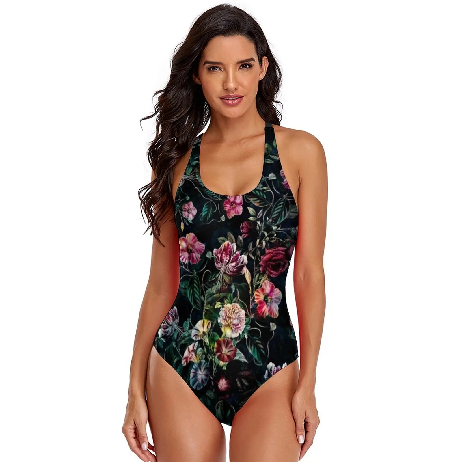 Floral Swimsuit Simple Swim Swimwear Women Wholesale 1 Piece Bathing Suit