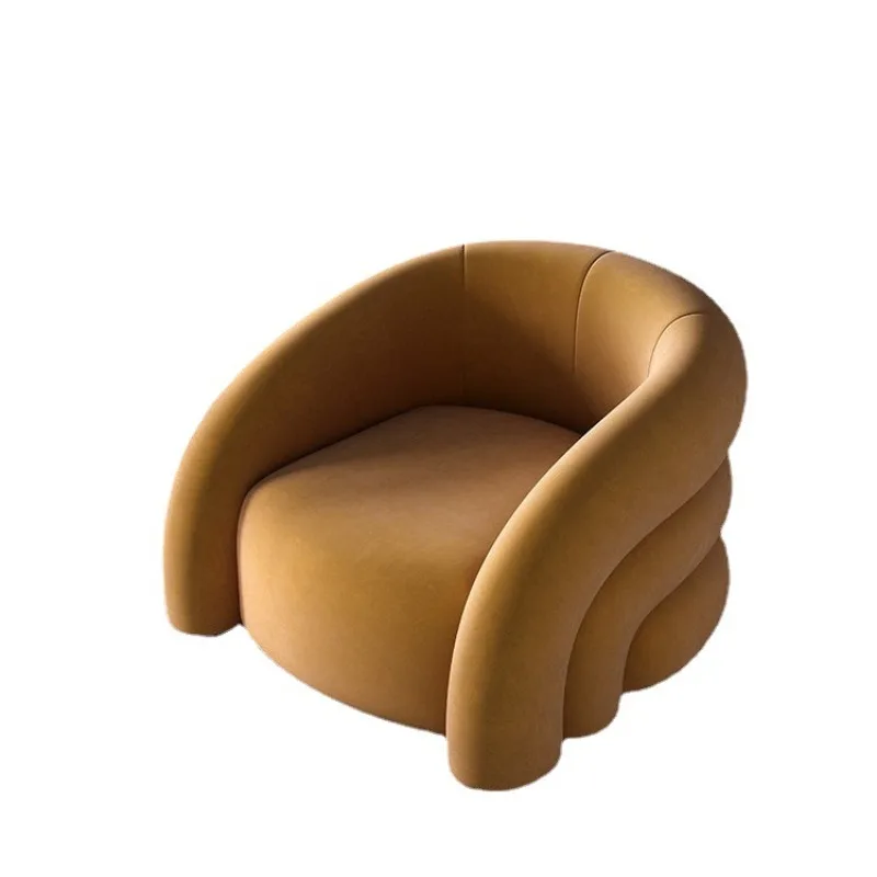 

Light luxury single sofa chair, small apartment living room Nordic single chair leisure chair bedroom balcony sofa