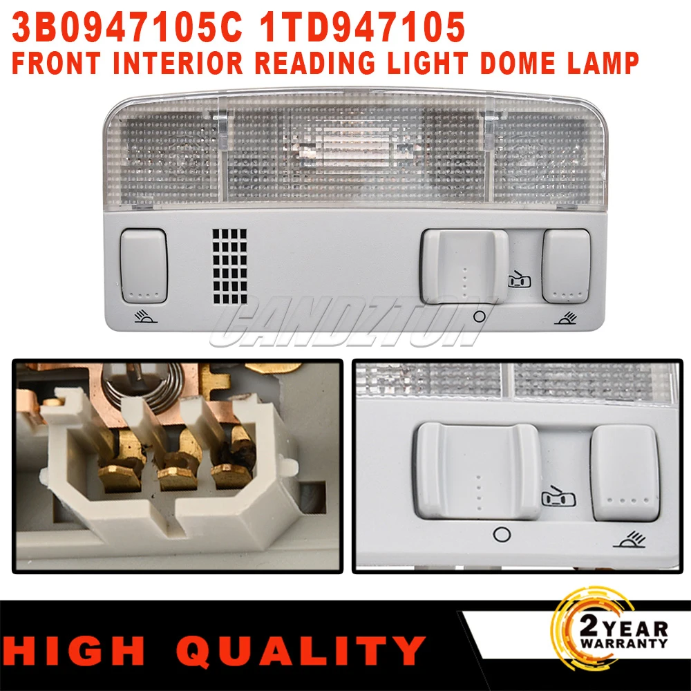 

For VW Caddy Golf Skoda Octavia Fabia Seat Ibiza New Front Interior Reading Light Dome Lamp 3B0947105C 1TD947105 car accessories