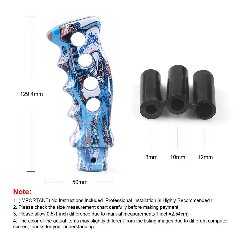 Resin Graffiti Gear Shift Knob Racing Car Mixed Pattern Shifting head Street style Shifter head Universal