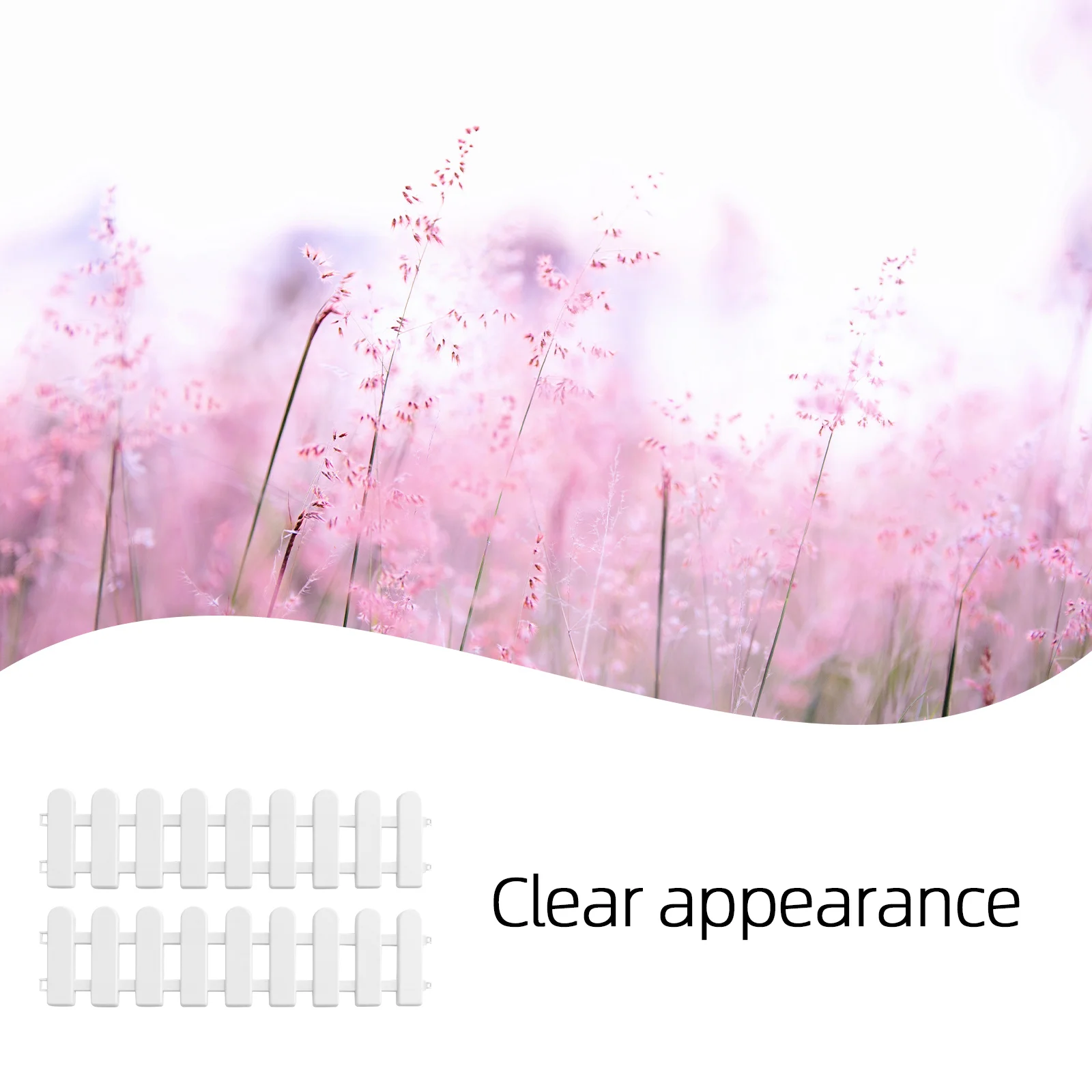 

5pcs Decorative Fence White 50X13Cm Garden Courtyard Indoor Outdoor Pvc Waterproof Flexible Picket Fence For Fairy Garden