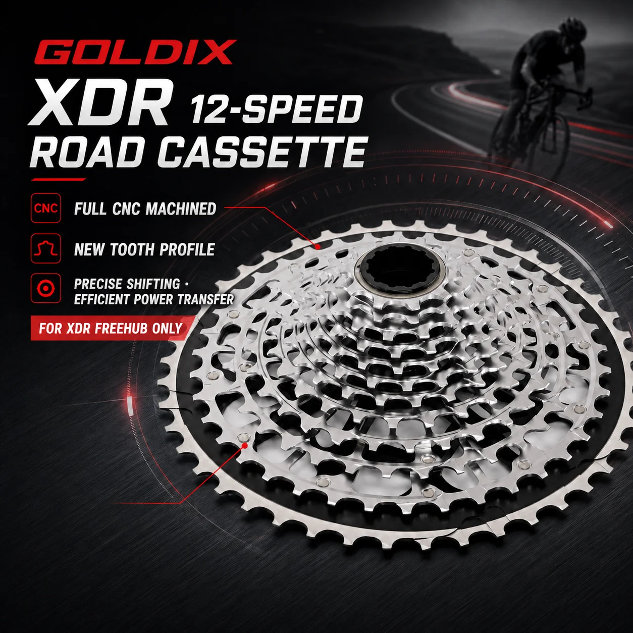 GOLDIX 12-Speed XDR Cassette 10-28T 10-33T 10-36T 10-44T