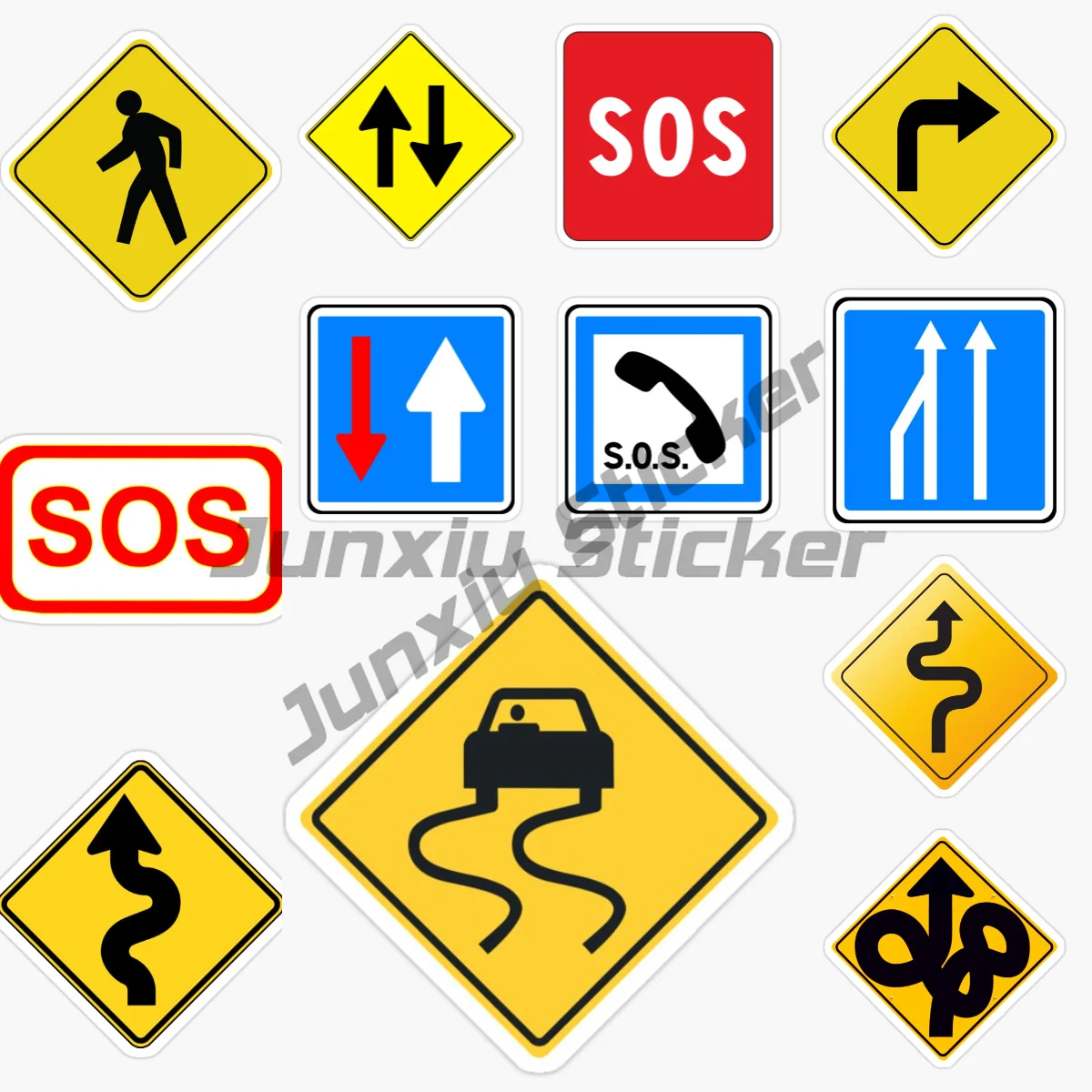 

Traffic Sign Funny JDM Car Stickers DIY Decoration Vinyl Self-adhesive Waterproof Decal Kk