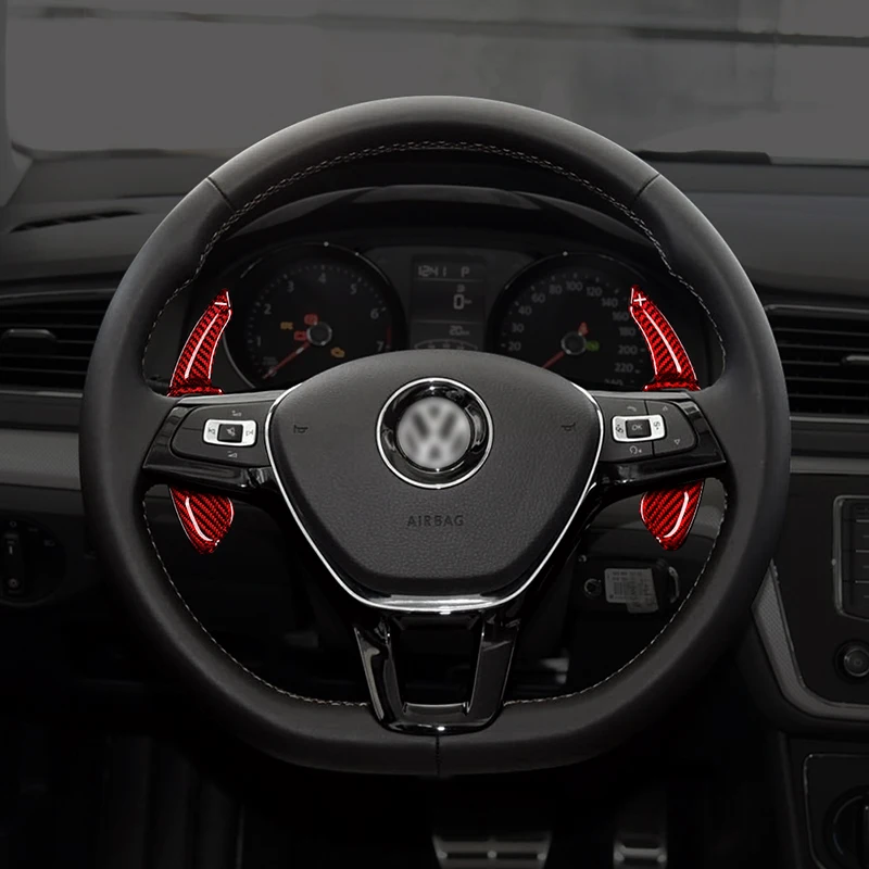 Carbon Fiber Steering Wheel Paddle Shift Compatible VW GOLF 56 MK6 GTI R JETTA MK5 PASSAT B6 B7 CC POLO SHARAN TIGUAN SEAT LEON