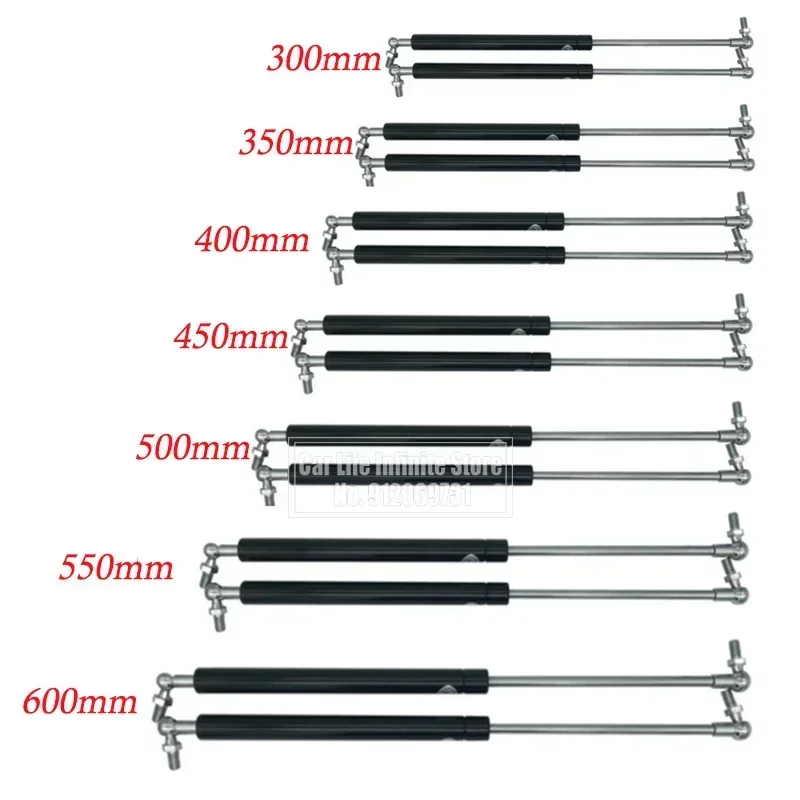 2 Stück 30/35/40/45/50/55/60 cm Gasdruckfedern, Hebestützen 1200 N Gasfeder für Werkzeugkasten, Wohnmobil, Bett, Auto, Wohnwagen, Tür, Fenster, Boot, Bus