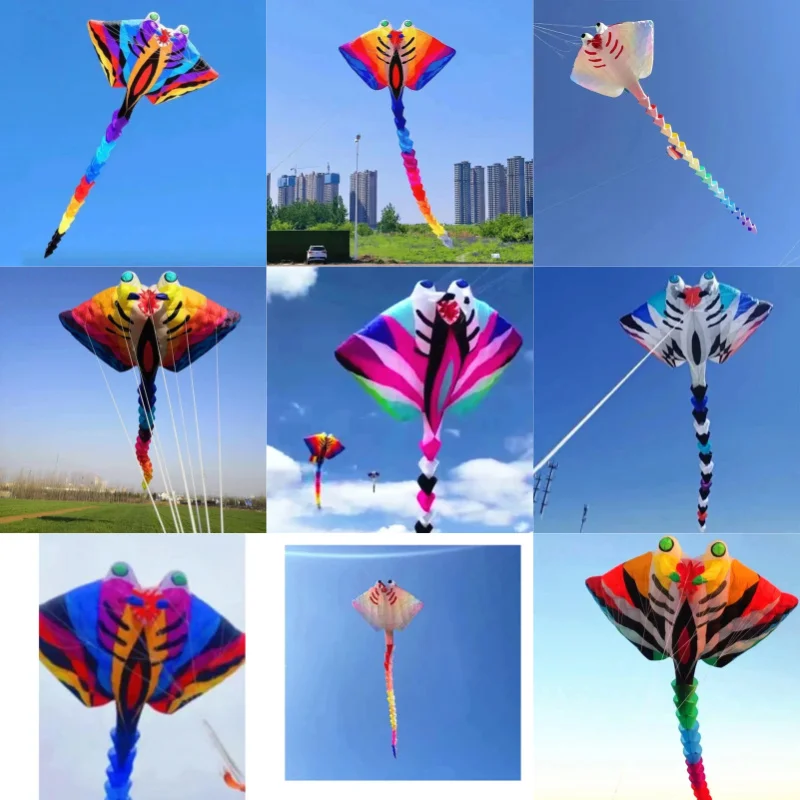 Kite diabo inflável profissional, Kite grande para adultos, Ray Fish Kite, brinquedos dobráveis, frete grátis