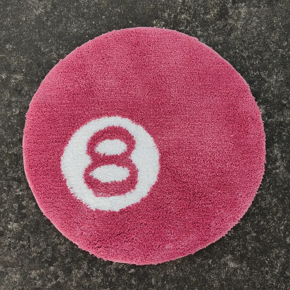 

Pink Simulation Billiards 8 Ball Rug Round Tufting Soft Chair Pad Anti-slip Bath Floor Mat Kids Bedroom Decor Carpet Dropship