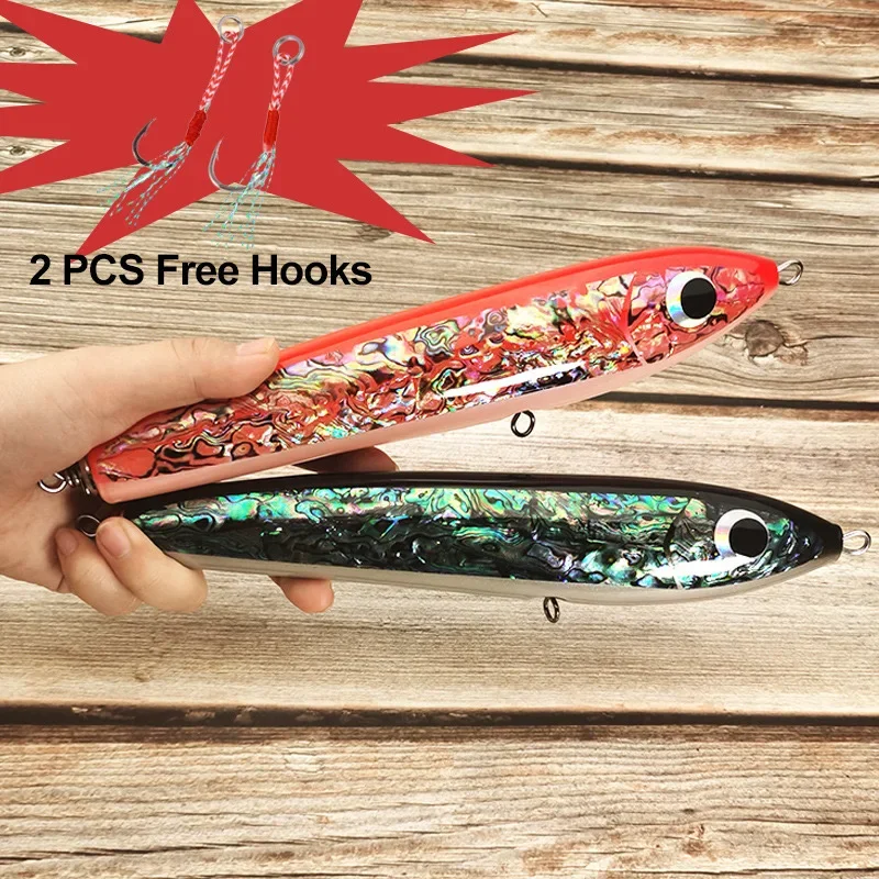 

Topwater Wooden Stickbait Popper Lures Deep Sea Fishing Artificial Baits Fishing Lures