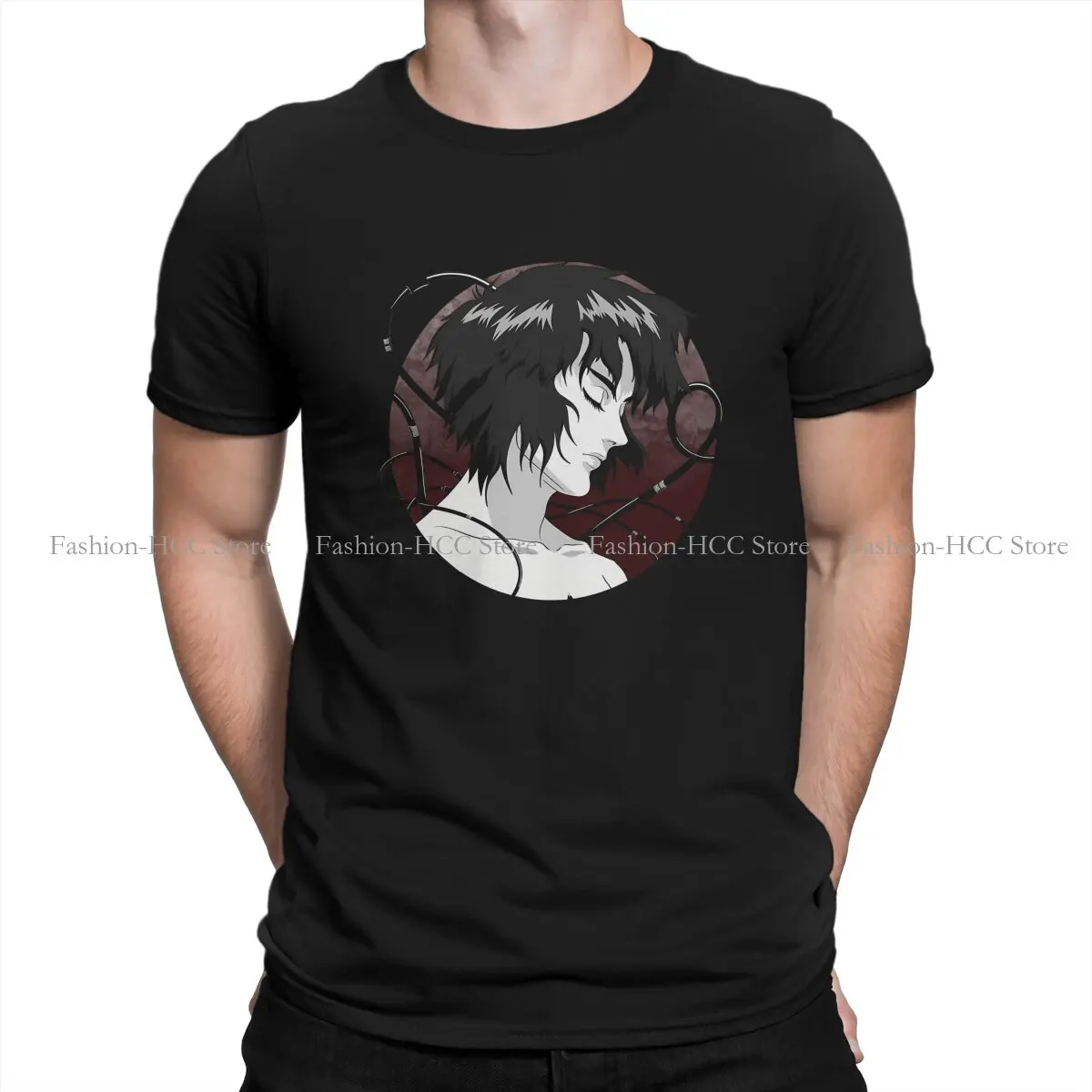 Ghost In The Shell Comics Polyester TShirts Major Kusanagi Distinctive Men's T Shirt Hipster Tops