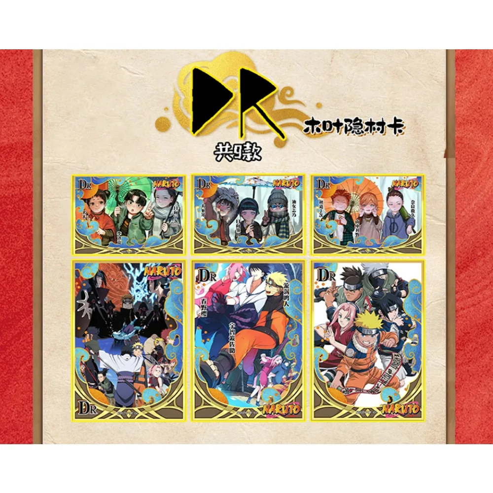 Original NARUTO Card For Children Uchiha Sasuke Haruno Sakura Exquisite Flowing Sand Limited Game Collection Card Table Gifts