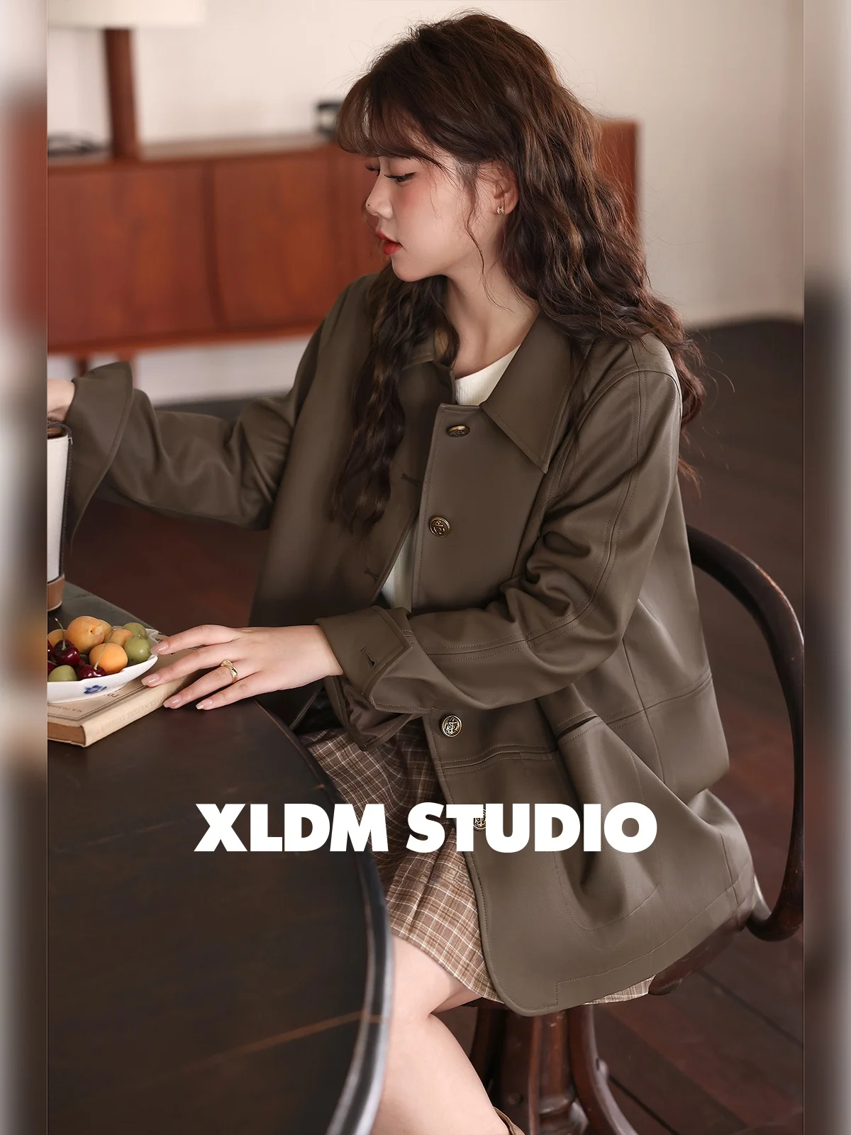 

XLIDM plus Size Women's Loose PU Leather Jacket Turn-down Collar Spring 2025 Fashion Casual Outerwear for plus Size Women