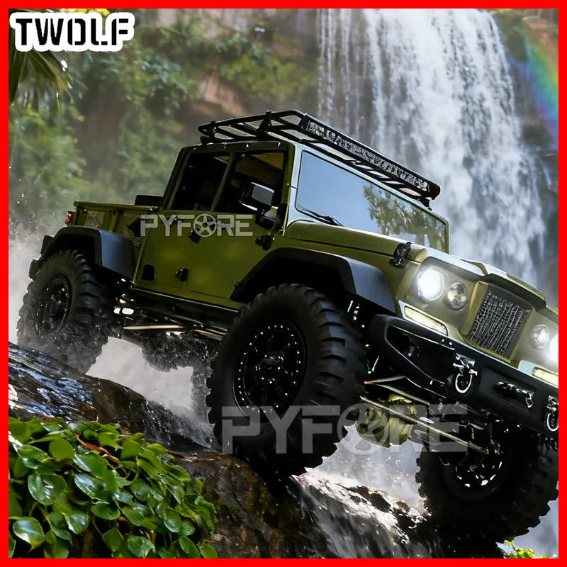 

TWOLF 1/10 Scale Full Metal CNC RC Off-road Climbing Crawler 2.4GHz 4WD Toy for Kids and Adults