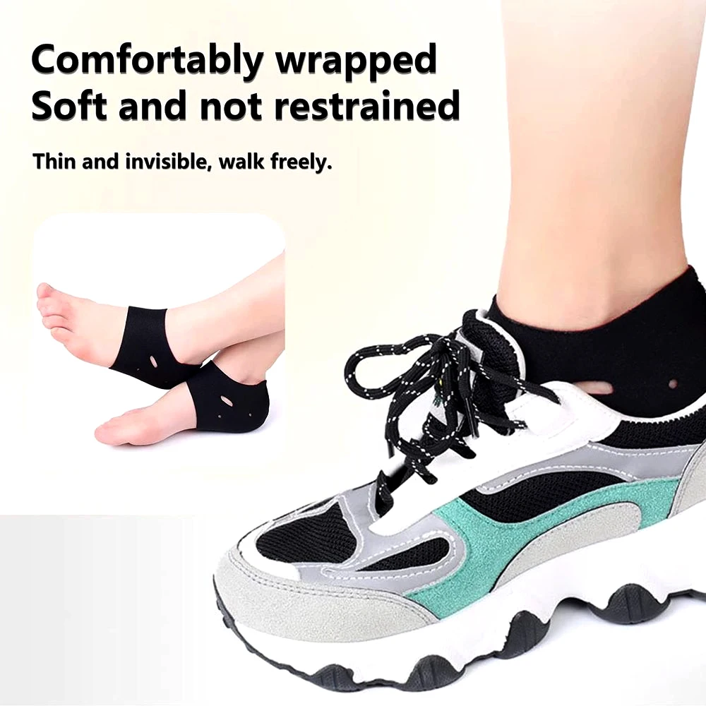 WEUPFLY 1 Pair Silicone Foot Chapped Care Tool Moisturizing Gel Heel Socks Cracked Skin Care Protector Pedicure Health