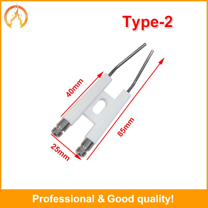 Eletrodo de ignição cerâmica Pequeno acoplamento eletrodo queimador ignição pólos queimador acendendo plug