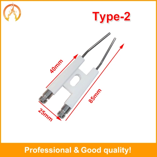 Imagen 2 del producto Electrodo de encendido de cerámica, quemador de electrodos de parto pequeño, postes de encendido, bujía del quemador