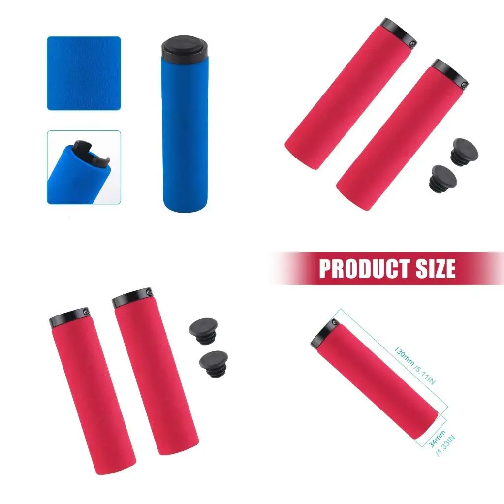 

R6FE 1Pair Soft Foam Bicycles Handlebars Grips Road Bike Handle Cuffs Cover Enduring