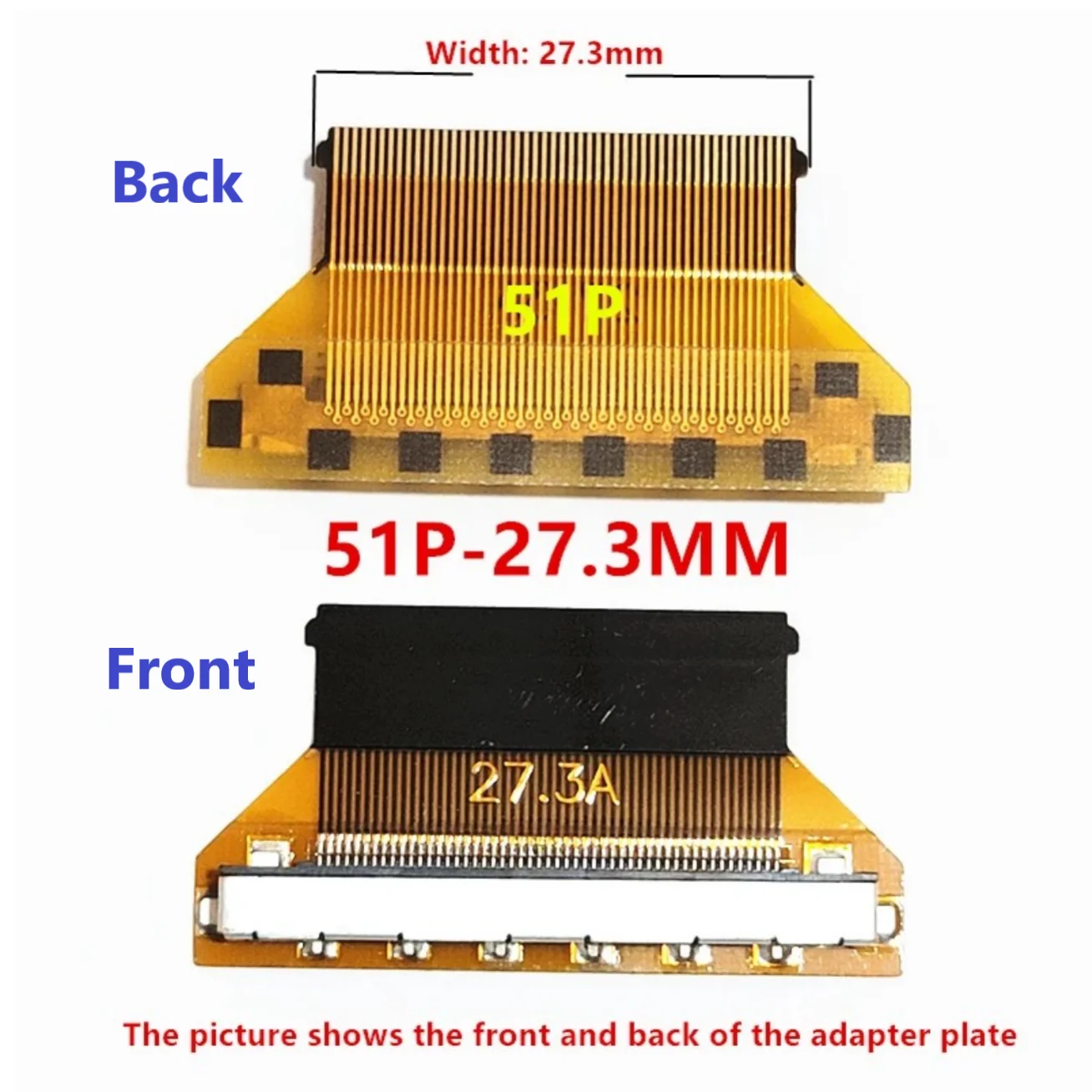 FIX 30P to FPC 30P/51P 0.5mm/1.0mm flexible cable interface adapter LCD LED LVDS Cable to FPC FFC adapter board TV plate