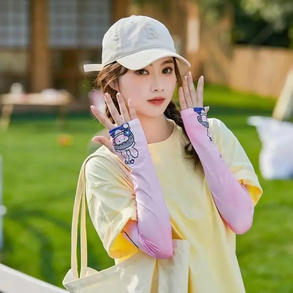 

Sports Long Sleeves Driving Cycling For Girl Summer Cartoon Arm Sleeves Cooling Sleeves Ice Silk Sleeve Sun Protection Sleeves