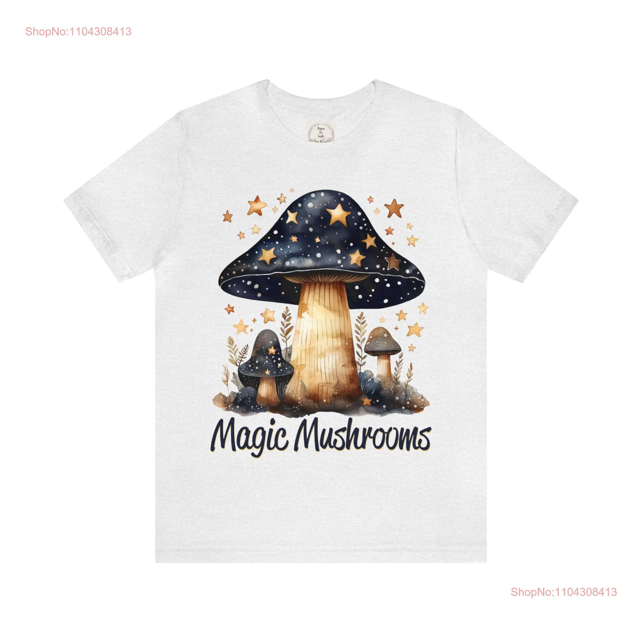 Dark Magic Mushrooms Plants MamaDeSushi Jersey  T Shirt long or short sleeves