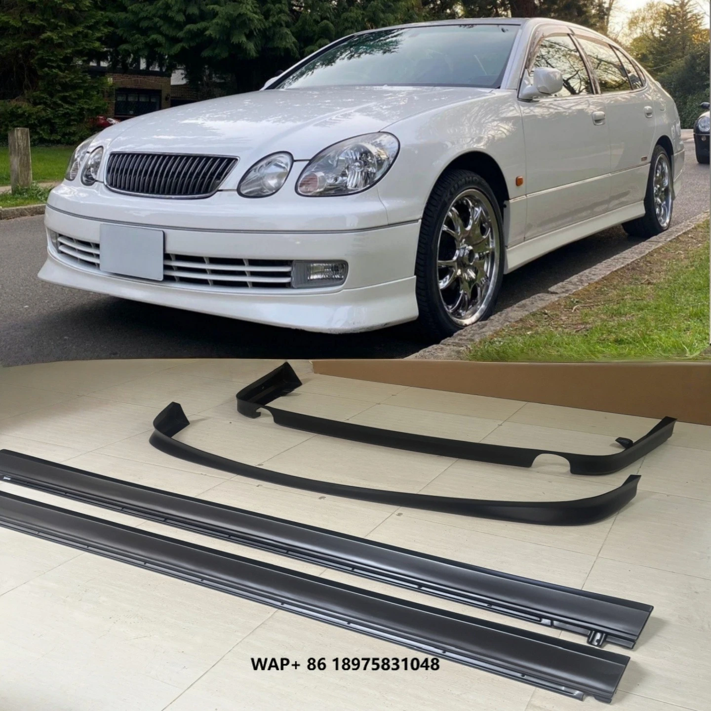 

The new ABS plastic body kit for the GS300 for 1998-2005 includes front bumper rear bumper side skirt JZS160