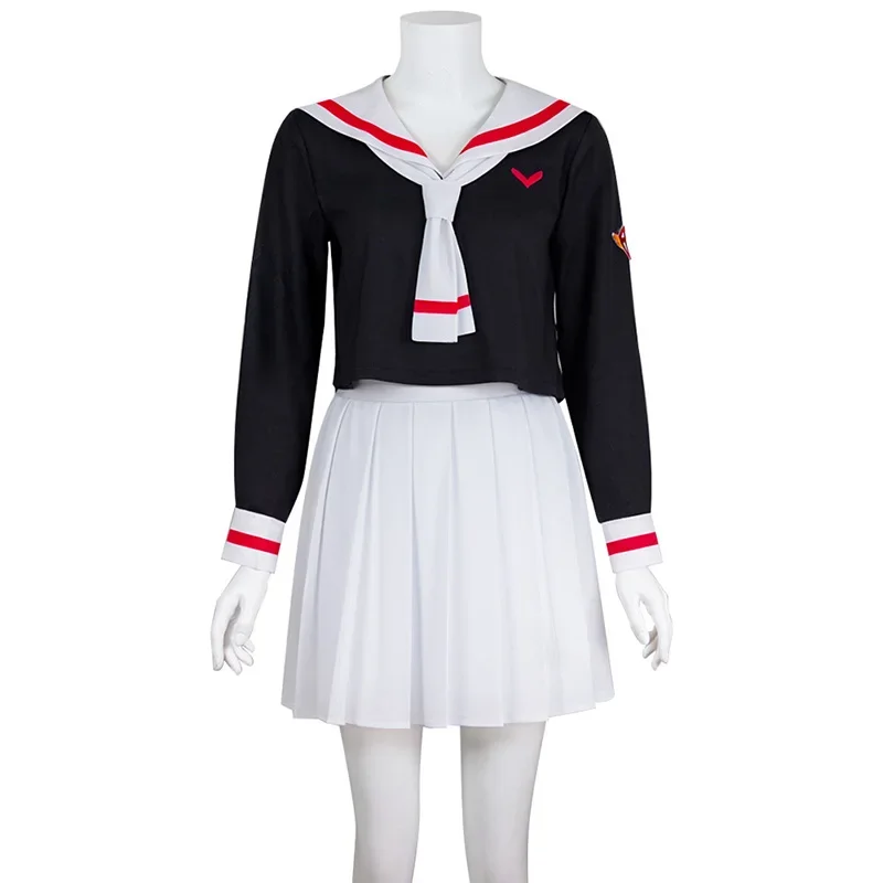 Kinomoto Sakura Cosplay Card Captor Sakura Li Syaoran Cosplay Costume School Uniform Top Skirt Halloween Clothes for Women Men